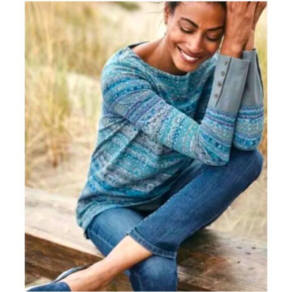 J. Jill Fair Isle Long Sleeved Top Women's Size XL - Picture 10 of 10